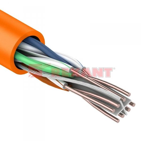 Кабель UTP 4PR 23AWG, CAT6 нг(А)-HF, LSZH (бухта 305 м) REXANT 01-0050