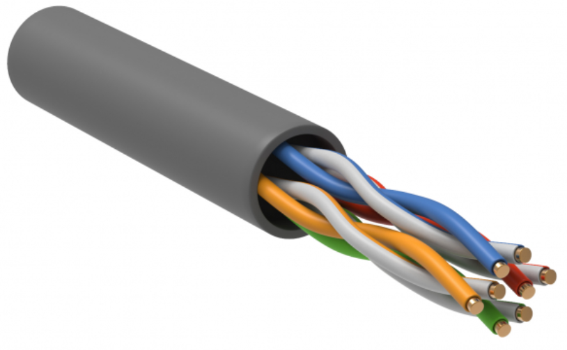 U/UTP 5E 4х2х24AWG solid LSZH серый (305м) РФ ITK Витая пара
