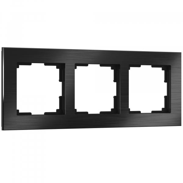 Werkel  Aluminium Черный Алюминий Рамка 3-местная  WL11-Frame-03 /  a039118
