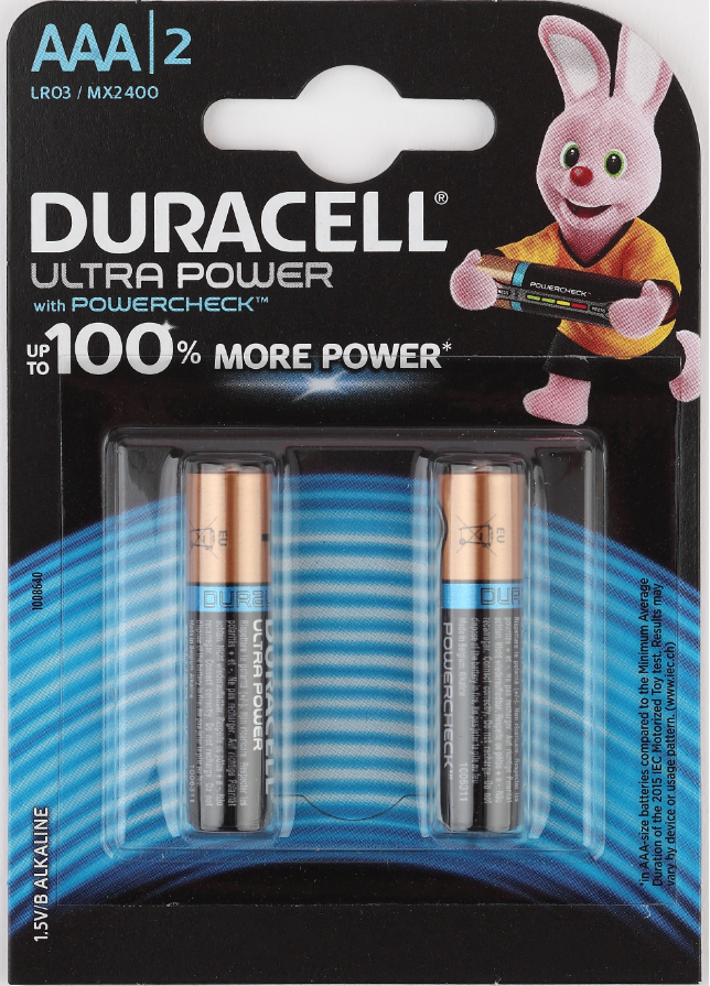 Элемент питания DURACELL MX2400/LR03 Ultra Power BP2