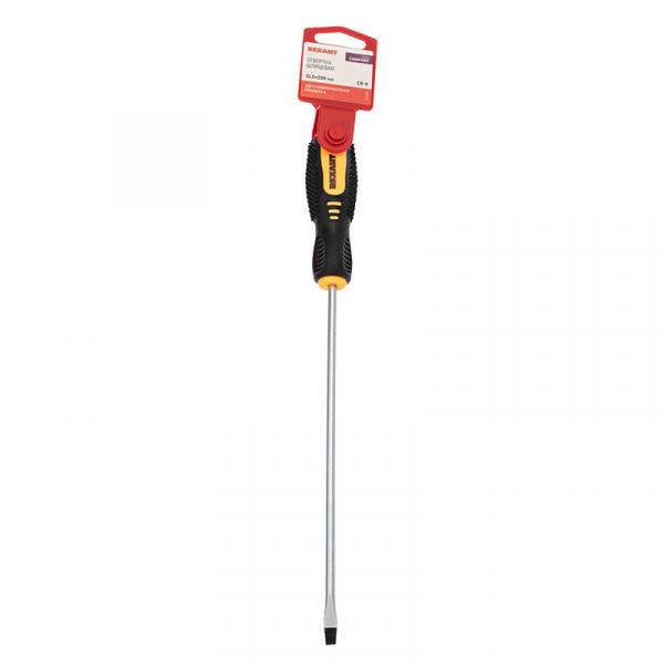 Отвертка шлицевая SL5х200 мм, двухкомпонентная рукоятка REXANT 12-6429