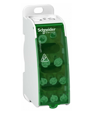 Распределительный блок винтовой 1П 125А 10 отверстий Schneider Electric LGY112510