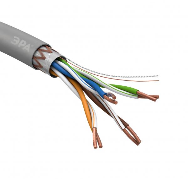 ЭРА Кабель витая пара SF/UTP Cat5e 4x2x24 AWG CU PVC 305 м (1/18)