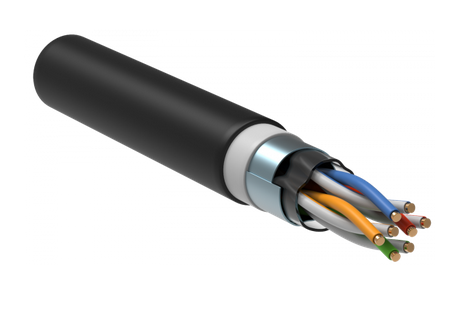ITK Каб. в. п. F/UTP кат. 5E 4х2х24AWG solid LSZH/LDPE чер.