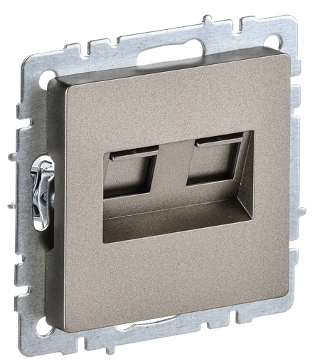 BRITE Роз. комп. 2-ая RJ45 кат.5E РК10-2-БрШ шамп. IEK