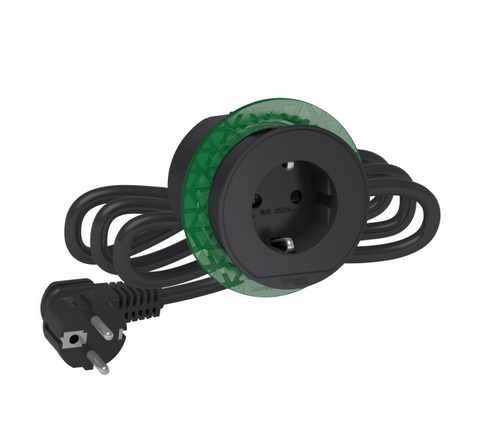 Блок розеточный 1х (2К+З) антрацит Schneider Electric INS44001