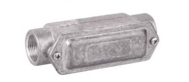 Коробка протяжная алюминиевая, 2 ввода 180°, М40х1,5 ,IP55,171х62х71мм