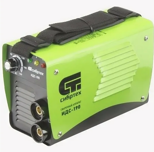 Сварочный аппарат инверторный ИДС-190, 190 А, ПВ 80%, диаметр электрода 1,6-4 мм// СИБРТЕХ