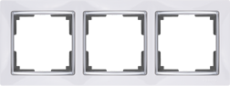 Werkel  Snabb Белый-Хром Рамка 3-местная WL03-Frame-03-white a028882