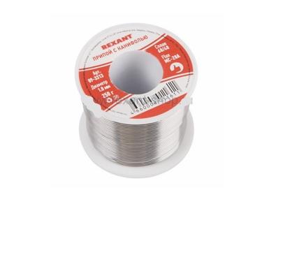 Припой с канифолью REXANT D 1мм, 250 гр. (Sn60 Pb40 Flux 2.2%) 09-3313