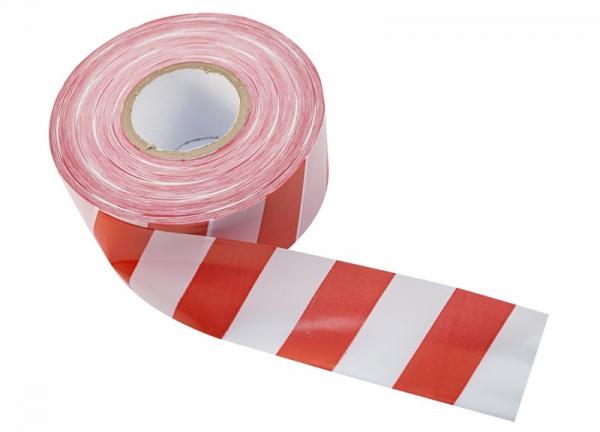 Лента оградительная 75ммх100м бело-красная 50 мкм Rexant 19-3150