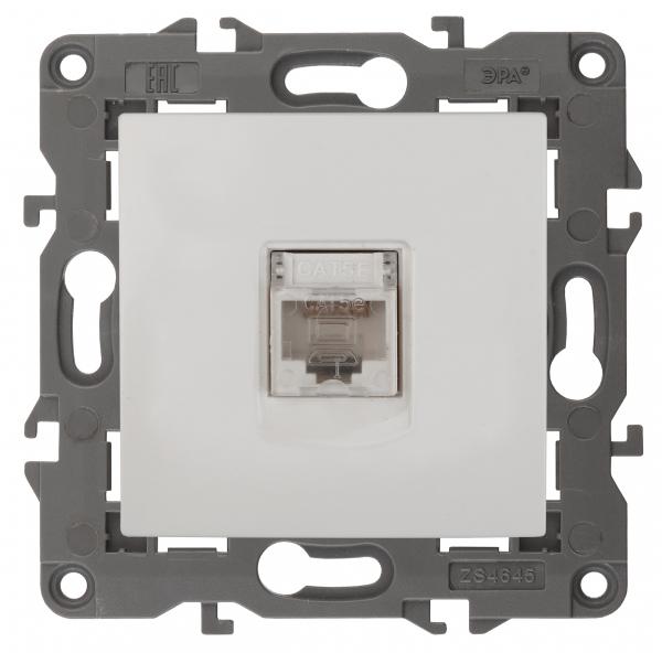 ЭРА  Elegance  Белый  Розетка RJ45, IP20, белый  14-3107-01