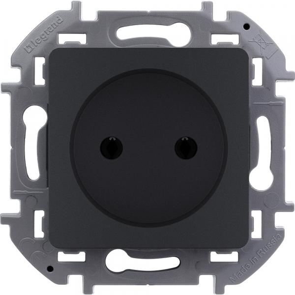 Legrand INSPIRIA Антрацит Розетка 1-местная IP20 скрытая установка 673713