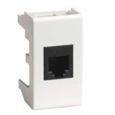 DKC  VIVA  Розетка  Белый  компьютерная RJ45 кат. 5e (8P8C, Hyperline, Dual IDC: 110&Krone) 1мод  45038