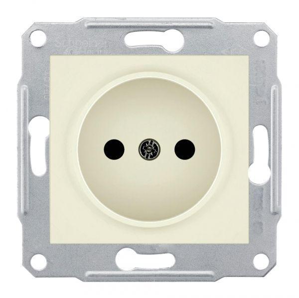 Розетка 1-м СП Sedna 16А IP20 250В без заземл. без защ. шторок механизм беж. SchE SDN2900147