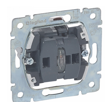 Legrand  Galea Life  Выключатель с подсветкой зеленой 775600