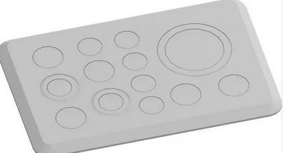 Фланец для метрических сальников ABB TZ102  1xM63/M50, 2xM32/M20, 5xM25, 5xM20  /2CPX010452R9999/