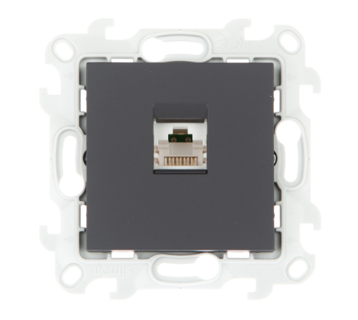 SIMON  S24  Графит  Розетка RJ45 кат 5e UTP, 2410598-038