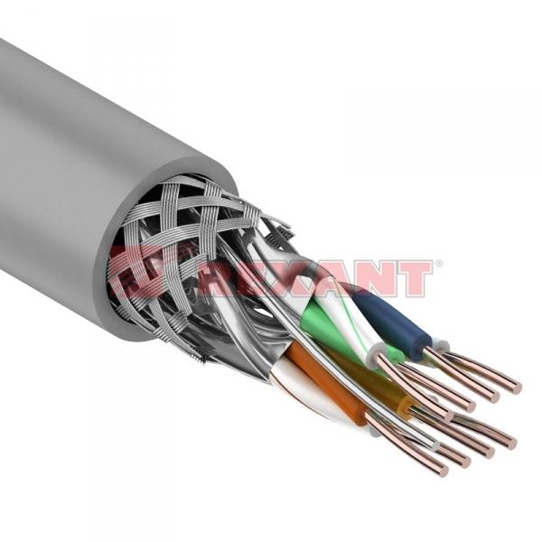 Кабель SSTP 4PR 23AWG, CAT7 (бухта 305 м) REXANT 01-0542