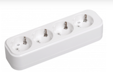 Колодка К04 4 гнезда 2Р+РЕ 16А/250В CLASSIC IEK