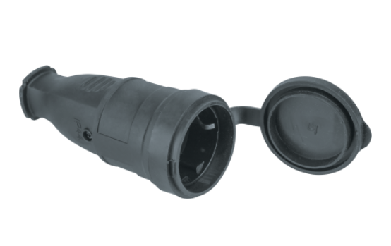 Navigator Розетка  61 369 NCA-SKR01-16A-E-IP44-BL переносная с заземляющими контактами Черный 61369