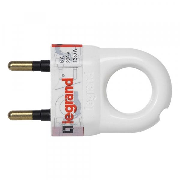 Legrand Белый Вилка 2К 6А  050162