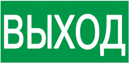 Этикетка "Выход" самоклеящаяся  200х100 мм IEK