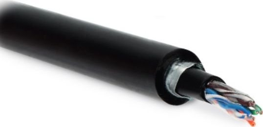 UUTP4-C5E-S24-ARM-OUT-PE/PE-BK кабель витая пара U/UTP, категория 5e, 4 пары (24 AWG), одножильный (solid), бронированный стальной лентой, внешний, PE, -40°C – +60°C, черный Hyperline