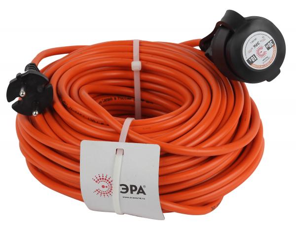 Удлинитель силовой ЭРА UPx-1-2x1-30m-IP44 в бухте без заземляющих контактов 30м 1 гнездо ПВС 2х1