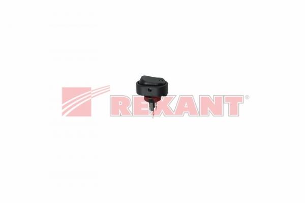 Выключатель клавишный 12V 20А (3с) ON-OFF черный ОВАЛ с желтой LED подсветкой (RWB-523, ASW-20D)  REXANT 36-2672