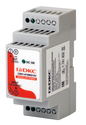 Источник бесперебойного питания ДКС MODULAR POWER, 1p, 15Вт, 1.2А  12В