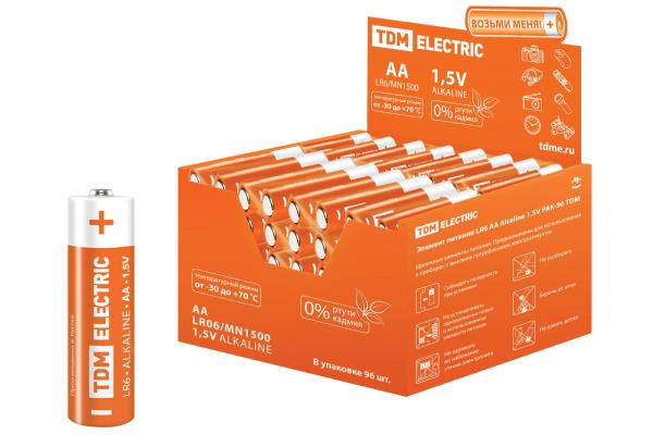 Элемент питания TDM LR6 Alkaline 1,5V PAK-96