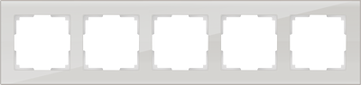 Werkel  Favorit Серый Рамка 5-местная стекло WL01-Frame-05 a030779