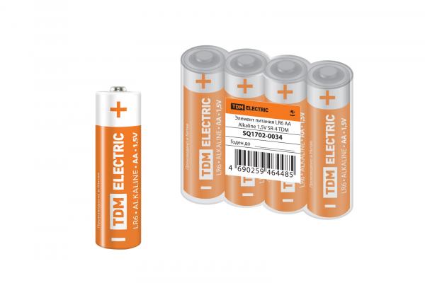 Элемент питания TDM LR6 AA Alkaline 1,5V SR-4