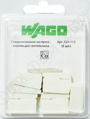 Wago 224-112 Клеммы для светильников 2*2,5 (упаковка 5шт) 2581