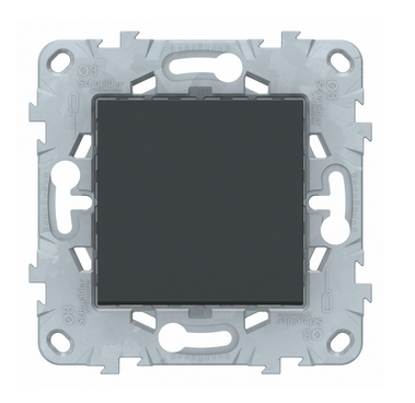 Schneider Electric Unica NEW Антрацит Выключатель 1-клавишный, кнопочный схема 1, 10 a, NU520654