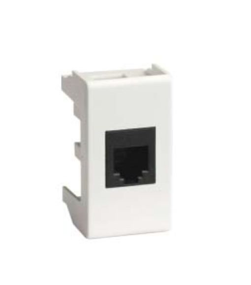 DKC  VIVA  Розетка  Белый  компьютерная RJ45 категория 6 экранированная (8P8C, Hyperline, Dual IDC: 110&Kron, 1 модуль 45068