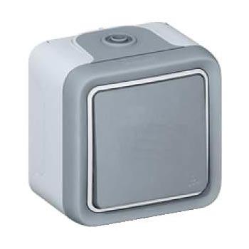 Legrand   Plexo В сборе Серый  Выключатель/Переключатель 1-клавишный открытая установка IP55 69711