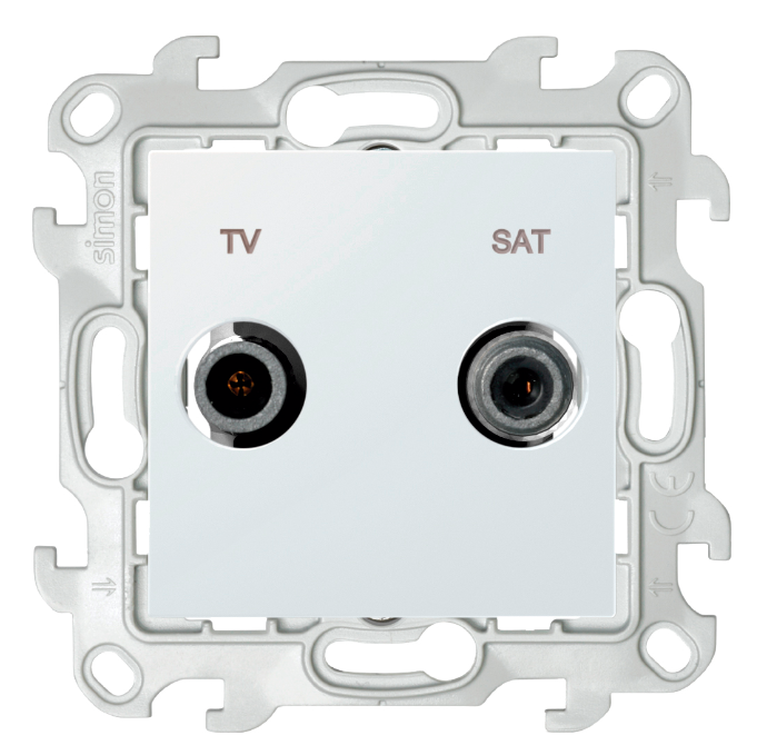 SIMON  S24   Белый  Розетка TV-SAT 1-местная 2410487-030