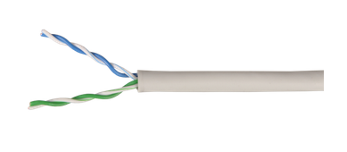 Кабель витая пара U/UTP категория 5E 4x2х24AWG solid LSZH серый ITK