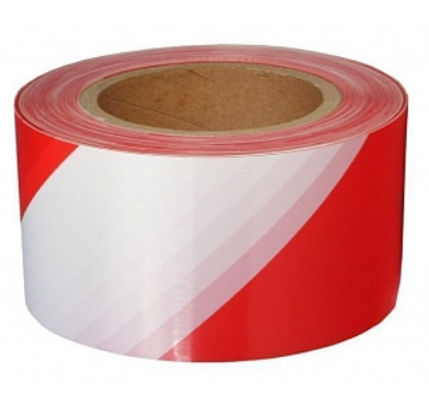 Лента оградительная 50мм*200м бело-красная ЛО-200 Техэнерго