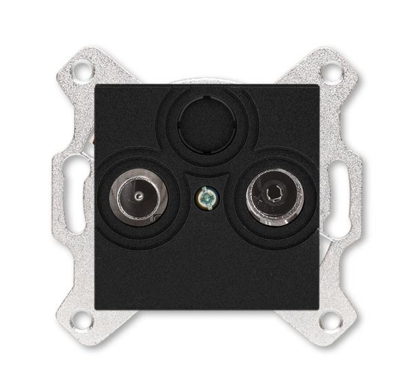 ABB  Levit  Антрацит Розетка TV-R, проходная, 7дБ, 2CHH083607A6063