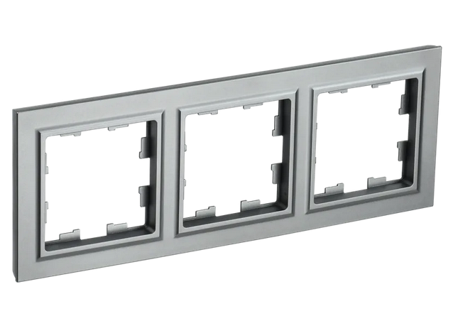 BRITE Рамка 3-мест. РУ-3-БрС сталь IEK