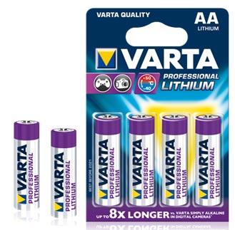 Элемент питания VARTA 6106.301.404  LITHIUM LR6 BP4
