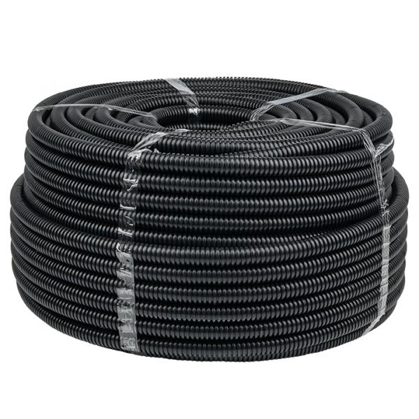 Труба гофрированная FRHF с зондом d20мм (100м) черная Plast EKF