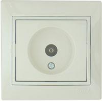 Lezard  Mira  Крем-Крем Розетка TV проходная скрытая установка  (859948) 701-0303-129