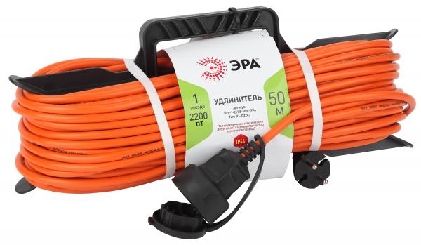 Удлинитель силовой ЭРА UFx-1-2x1.5-50m-IP44 на рамке б/з 1 гн 50м ПВС 2х1.5
