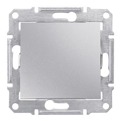 Schneider Electric Sedna Алюминий Аква Выключатель механизм 2-полюсный скрытая установка 10А  IP44, SDN0200360